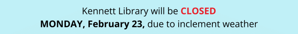 Library to be closed 2/23